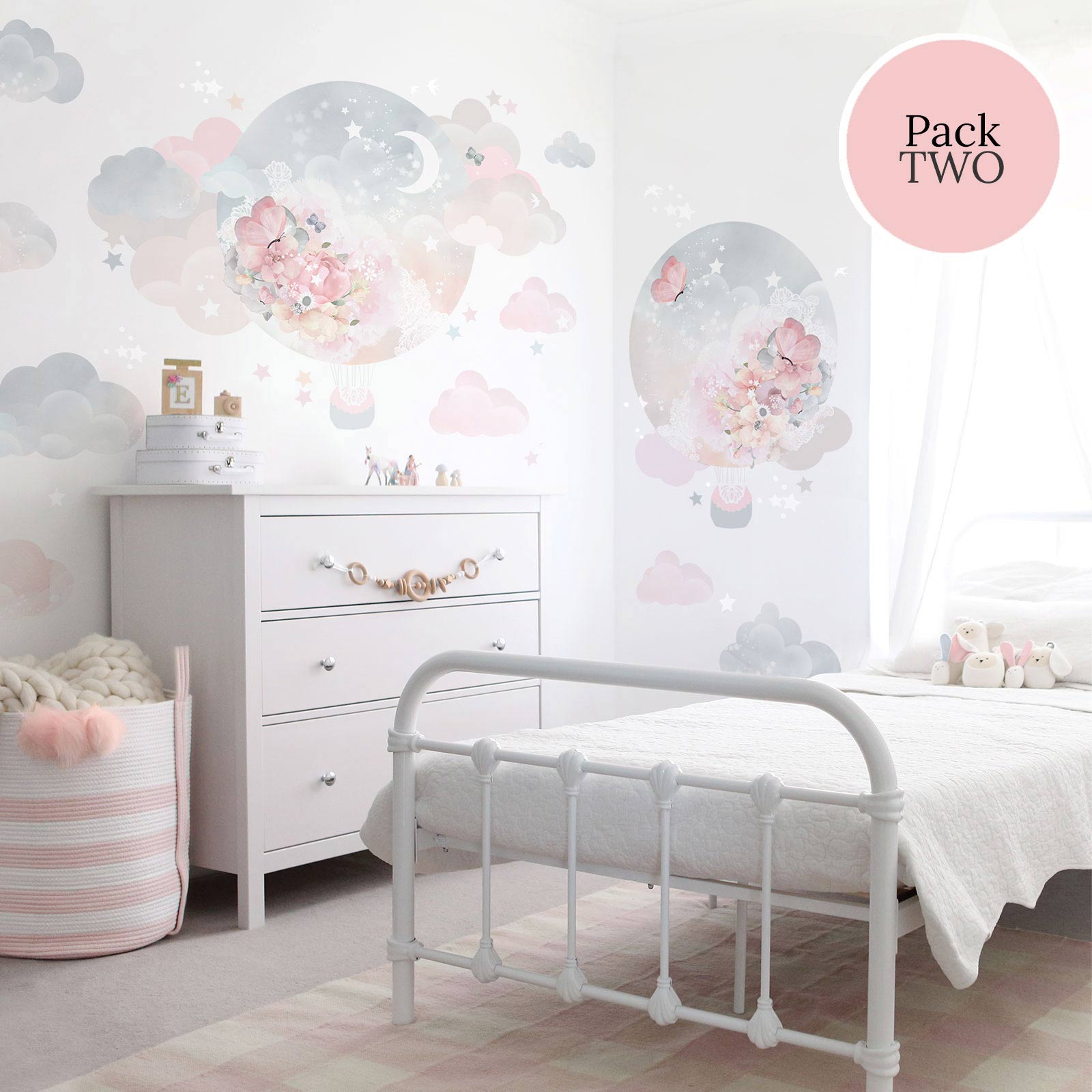 Girls Decal Stickers I Removable Nursery Bedroom Wall Decor I Schmooks