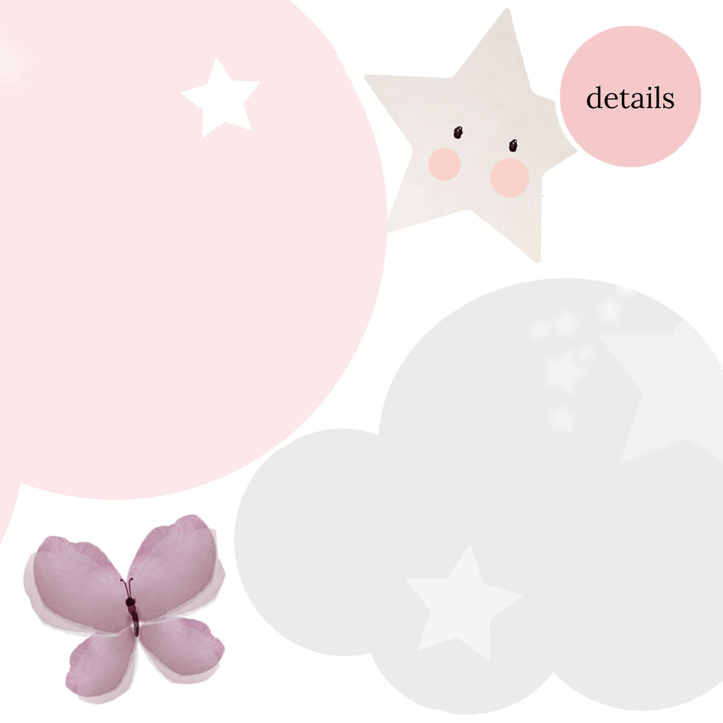 Extras Sheet - Sleepy Moon Pink Wall Sticker - Schmooks 